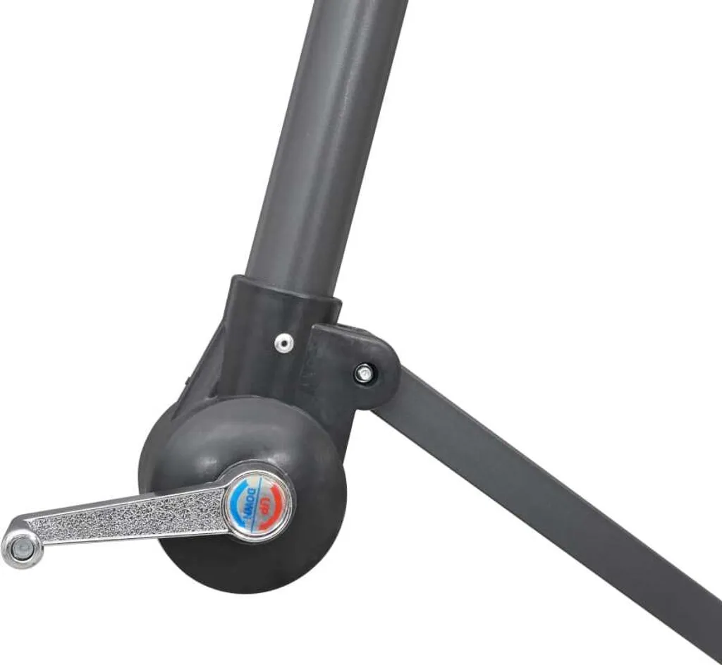 VidaXL Ampelschirm Weiß 3 M Aluminium-Mast 6 VidaXL Ampelschirm Weiß 3 M Aluminium-Mast – Bild 6