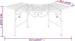 VidaXL Baumbank 113 Cm Schwarz Stahl -Kaufland 9512dcae86c88fc51b4a1bb6d06f60b3