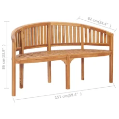 VidaXL Bananenbank 151 Cm Massivholz Teak -Kaufland 989cf93a90dc083967d59406dee9ee94