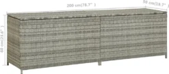 VidaXL Gartenbox Poly Rattan 200x50x60 Cm Grau -Kaufland 98d6f2ccb40adcde0a9ad5719a55518b