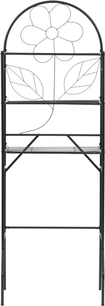 VidaXL Badezimmerregal Schwarz 60 X 33 X 174 Cm 2 VidaXL Badezimmerregal Schwarz 60 X 33 X 174 Cm – Bild 2