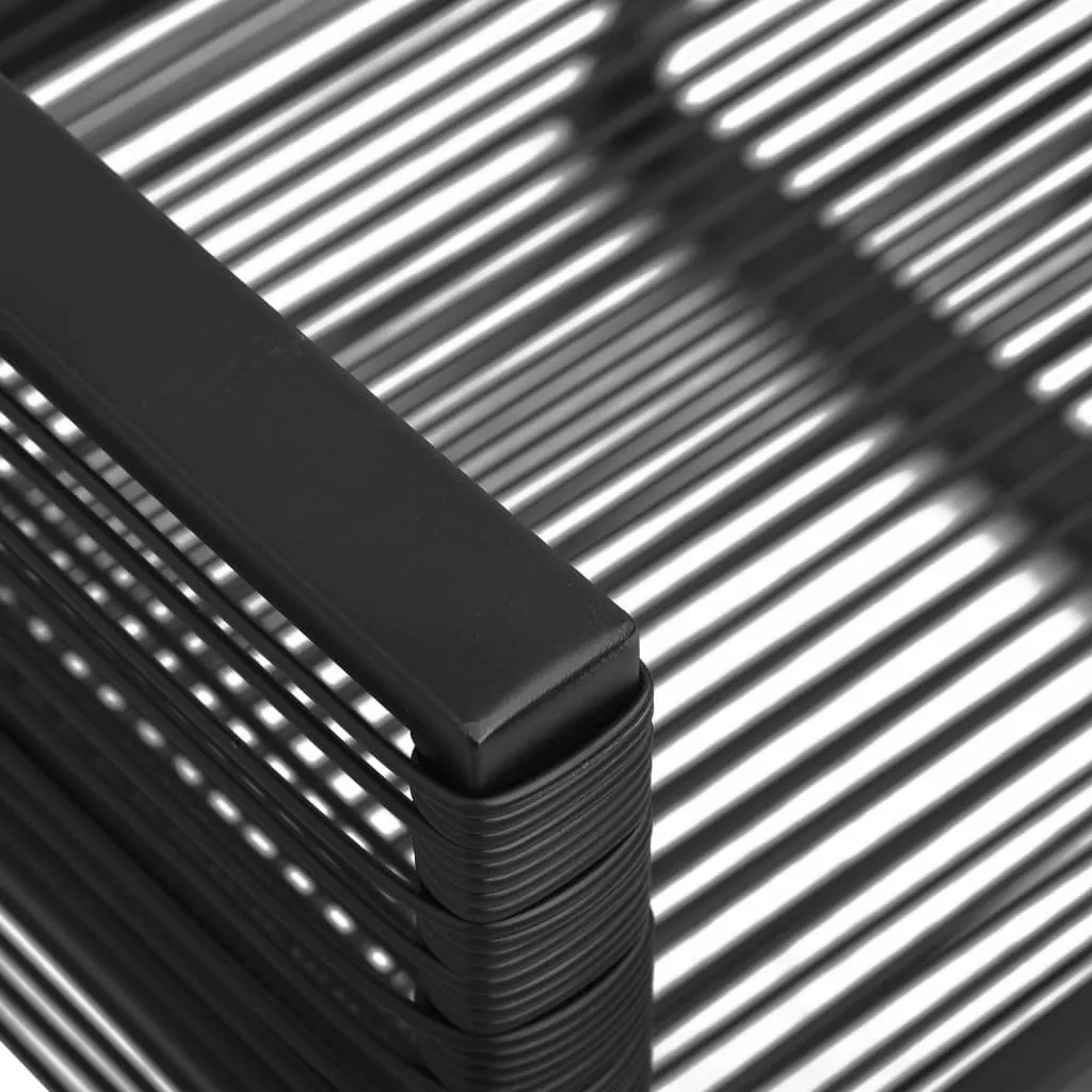 VidaXL 5-tlg. Garten-Essgruppe PVC Rattan Schwarz 9 VidaXL 5-tlg. Garten-Essgruppe PVC Rattan Schwarz – Bild 9