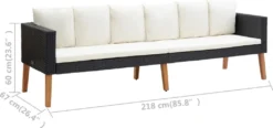 VidaXL 3-Sitzer-Gartensofa Mit Auflagen Poly Rattan Schwarz -Kaufland 9b349a4ecae80ce79e589b2b95950d6d