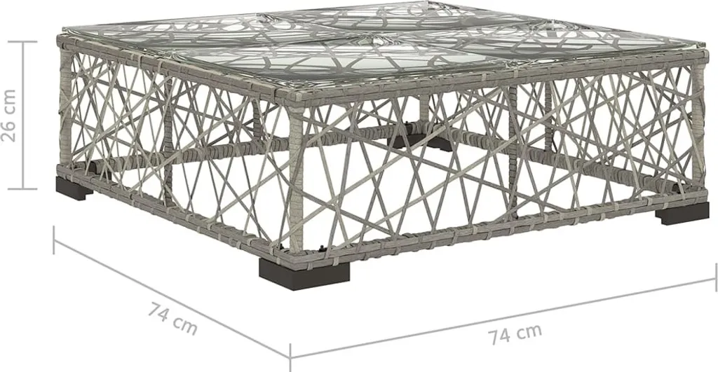 VidaXL 5-tlg. Garten-Lounge-Set Mit Kissen Poly Rattan Grau 8 VidaXL 5-tlg. Garten-Lounge-Set Mit Kissen Poly Rattan Grau – Bild 8