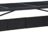 VidaXL Gartentisch Schwarz 240x90x74 Cm Poly Rattan Und Glas