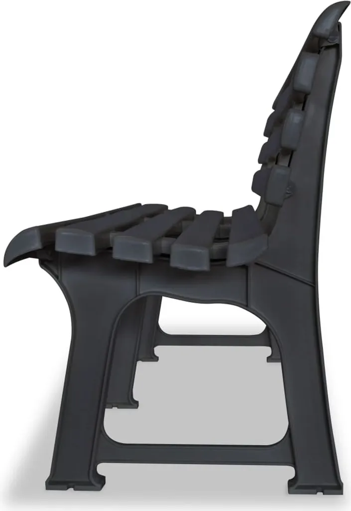 VidaXL Gartenbank 145,5 Cm Kunststoff Anthrazit 3 VidaXL Gartenbank 145,5 Cm Kunststoff Anthrazit – Bild 3