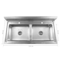 VidaXL Küchenspüle Doppelbecken Edelstahl 15 VidaXL Küchenspüle Doppelbecken Edelstahl -Kaufland a11f309b9d0e816c6e9cc75d2b808586