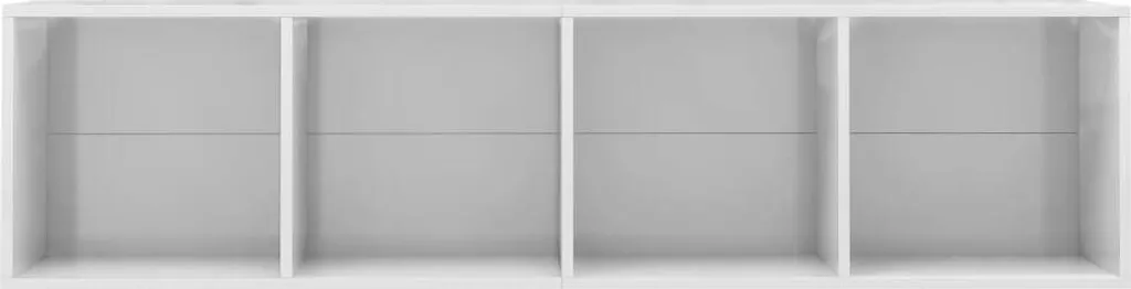 VidaXL Bücherregal/TV-Schrank Hochglanz-Weiß 143×30×36 Cm 6 VidaXL Bücherregal/TV-Schrank Hochglanz-Weiß 143×30×36 Cm – Bild 6