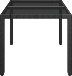 VIDAXL Gartentisch Mit Glasplatte Schwarz 90x90x75 Cm Poly Rattan -Kaufland a1ce01c442e652e0b0346143e2c6c1e3