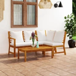VidaXL 4-tlg. Garten-Lounge-Set Mit Auflagen Creme Massivholz Akazie -Kaufland a2a977ebaed4d3c88b45f5fce3b1e443