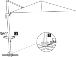 VidaXL Ampelschirm Mit Aluminium-Mast Anthrazit 400 X 300 Cm -Kaufland a2bd387e858b14f4cfd5ca9a644d4a0f