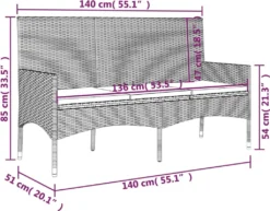 VidaXL Gartenbank 3-Sitzer Mit Kissen Schwarz Poly Rattan 17 VidaXL Gartenbank 3-Sitzer Mit Kissen Schwarz Poly Rattan -Kaufland a32037532630dfac3729102036e53679