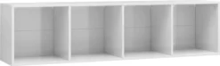 VidaXL Bücherregal/TV-Schrank Hochglanz-Weiß 143×30×36 Cm