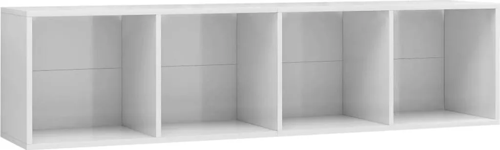 VidaXL Bücherregal/TV-Schrank Hochglanz-Weiß 143×30×36 Cm 1 VidaXL Bücherregal/TV-Schrank Hochglanz-Weiß 143×30×36 Cm