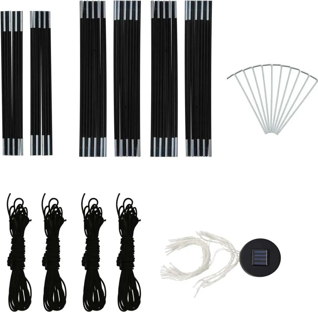 VidaXL Partyzelt Mit LED Und 4 Seitenwänden 3,6x3,6x2,3 M Blau 7 VidaXL Partyzelt Mit LED Und 4 Seitenwänden 3,6x3,6x2,3 M Blau – Bild 7