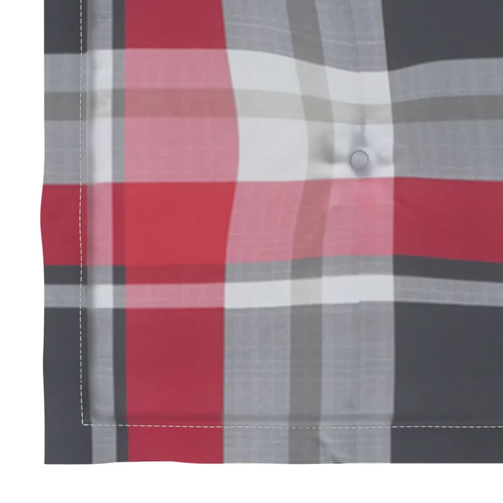 VidaXL Gartenstuhl-Kissen 4 Stk. Rot Karomuster 50x50x3 Cm Stoff 5 VidaXL Gartenstuhl-Kissen 4 Stk. Rot Karomuster 50x50x3 Cm Stoff – Bild 5