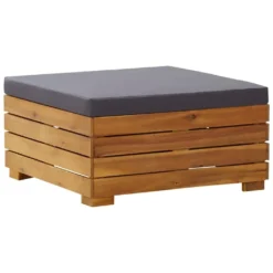 VidaXL Gartentisch Und Hocker Mit Kissen Massivholz Akazie -Kaufland aafc8490cc796e6d5d3a1bd25ebddc6c