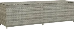 VidaXL Gartenbox Poly Rattan 200x50x60 Cm Grau