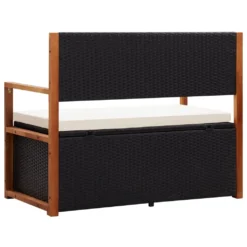 VidaXL Bank Mit Stauraum 115 Cm Poly Rattan Massivholz Akazie Schwarz 12 VidaXL Bank Mit Stauraum 115 Cm Poly Rattan Massivholz Akazie Schwarz -Kaufland acc3daf4cc706a883179464fed7adf86