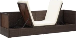 VidaXL Garten-Sofabett Mit Kissen Poly Rattan Braun -Kaufland acc57bf8ad1ae4e8aef12344bef3f705