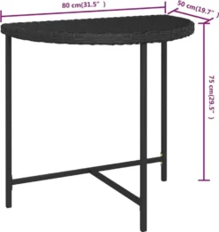 VidaXL Gartentisch Schwarz 80x50x75 Cm Poly Rattan -Kaufland ad7d7009a7400ab9930e8645a9fedf23