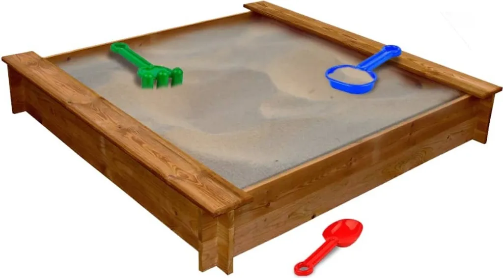 VidaXL Sandkasten Holz Quadratisch 2 VidaXL Sandkasten Holz Quadratisch – Bild 2