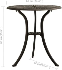 VidaXL 3-tlg. Bistro-Set Aluminiumguss Bronzen 17 VidaXL 3-tlg. Bistro-Set Aluminiumguss Bronzen -Kaufland ae790ccbd0ba23a413cf9cf0696591cb