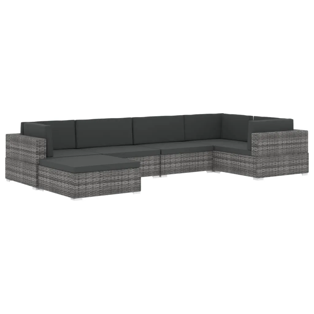 VidaXL Modular-Sofa-Mittelteil 1 Stk. + Auflagen Poly Rattan Braun 6 VidaXL Modular-Sofa-Mittelteil 1 Stk. + Auflagen Poly Rattan Braun – Bild 6