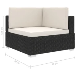 VidaXL Modular-Sofa-Eckteil 1 Stk. + Auflagen Poly Rattan Schwarz -Kaufland b0d0e50e96aded1e77647944a5a987d9