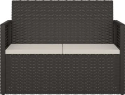 VidaXL Gartenbank Mit Kissen Schwarz 105 Cm Poly Rattan -Kaufland b279bb0b57674173dcf7e75fcabc6f11