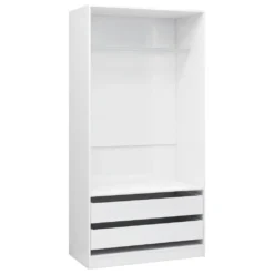 VidaXL Kleiderschrank Hochglanz-Weiß 100x50x200 Cm Holzwerkstoff
