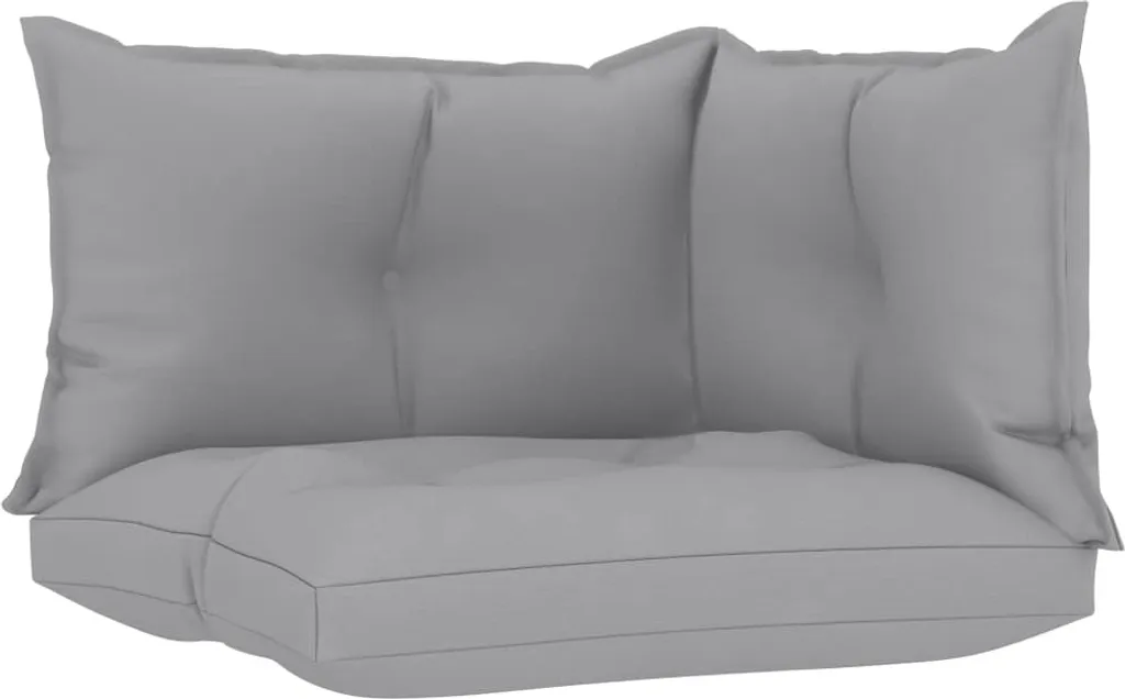 VidaXL Palettensofa-Auflagen 3 Stk. Grau Stoff 2 VidaXL Palettensofa-Auflagen 3 Stk. Grau Stoff – Bild 2