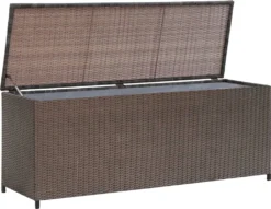 VidaXL Garten-Aufbewahrungsbox Braun 120x50x60 Cm Poly Rattan