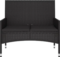 VidaXL Gartenbank 2-Sitzer Mit Kissen Schwarz Poly Rattan 10 VidaXL Gartenbank 2-Sitzer Mit Kissen Schwarz Poly Rattan -Kaufland b8bf2e68cfbc218912bba094b7371769