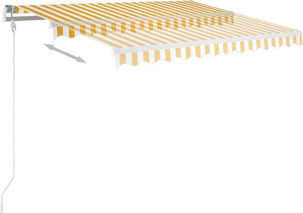 VidaXL Gelenkarmmarkise Automatisch 350x250 Cm Gelb Und Weiß 3 VidaXL Gelenkarmmarkise Automatisch 350x250 Cm Gelb Und Weiß – Bild 3
