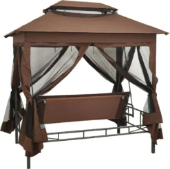 VidaXL Pavillon Umwandelbare Schaukelbank Kaffeebraun -Kaufland ba9db63512a96ee06144bea580bd84e1