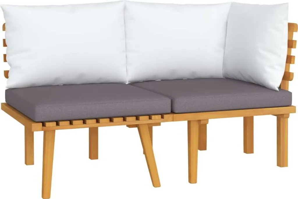 VidaXL 2-tlg. Garten-Lounge-Set Mit Kissen Massivholz Akazie 2 VidaXL 2-tlg. Garten-Lounge-Set Mit Kissen Massivholz Akazie – Bild 2