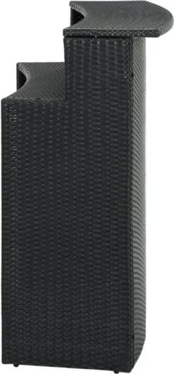 VidaXL Garten-Bartisch Schwarz 120x55x110 Cm Poly Rattan -Kaufland bdfc8bc8b1506ca5330455c71a94c556