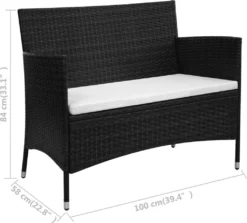 VIDAXL Möbel Gartenbank 100 Cm Poly Rattan Schwarz 2023 -Kaufland be7a52d491e3abb578e69de2e00d690c