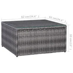 VidaXL 5-tlg. Garten-Sofagarnitur Mit Polstern & Kissen Poly Rattan Grau -Kaufland bf4104635812fbf1a50b250c6e24401e
