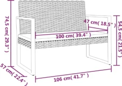 VidaXL Gartenbank Mit Kissen Schwarz 106 Cm Poly Rattan 13 VidaXL Gartenbank Mit Kissen Schwarz 106 Cm Poly Rattan -Kaufland bf6f3747a134a528b78210a707011108