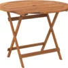 VidaXL Klappbarer Gartentisch Ø 90x75 Cm Massivholz Akazie