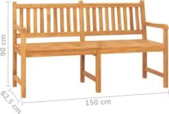 VidaXL 3-Sitzer Gartenbank Mit Tisch 150 Cm Teak Massivholz -Kaufland c2e82435dfca3c22b259f47b6a595aac