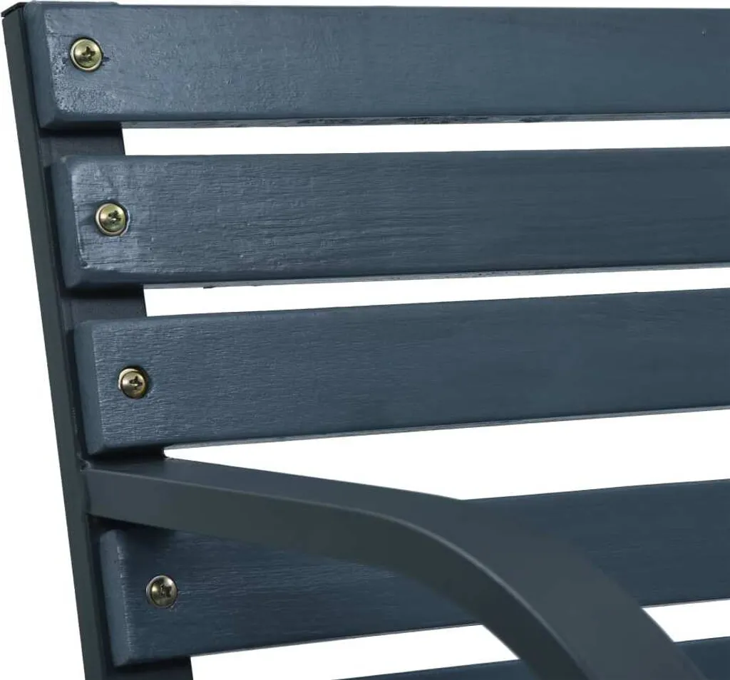 VidaXL Gartenbank 120 Cm Grau Holz 5 VidaXL Gartenbank 120 Cm Grau Holz – Bild 5