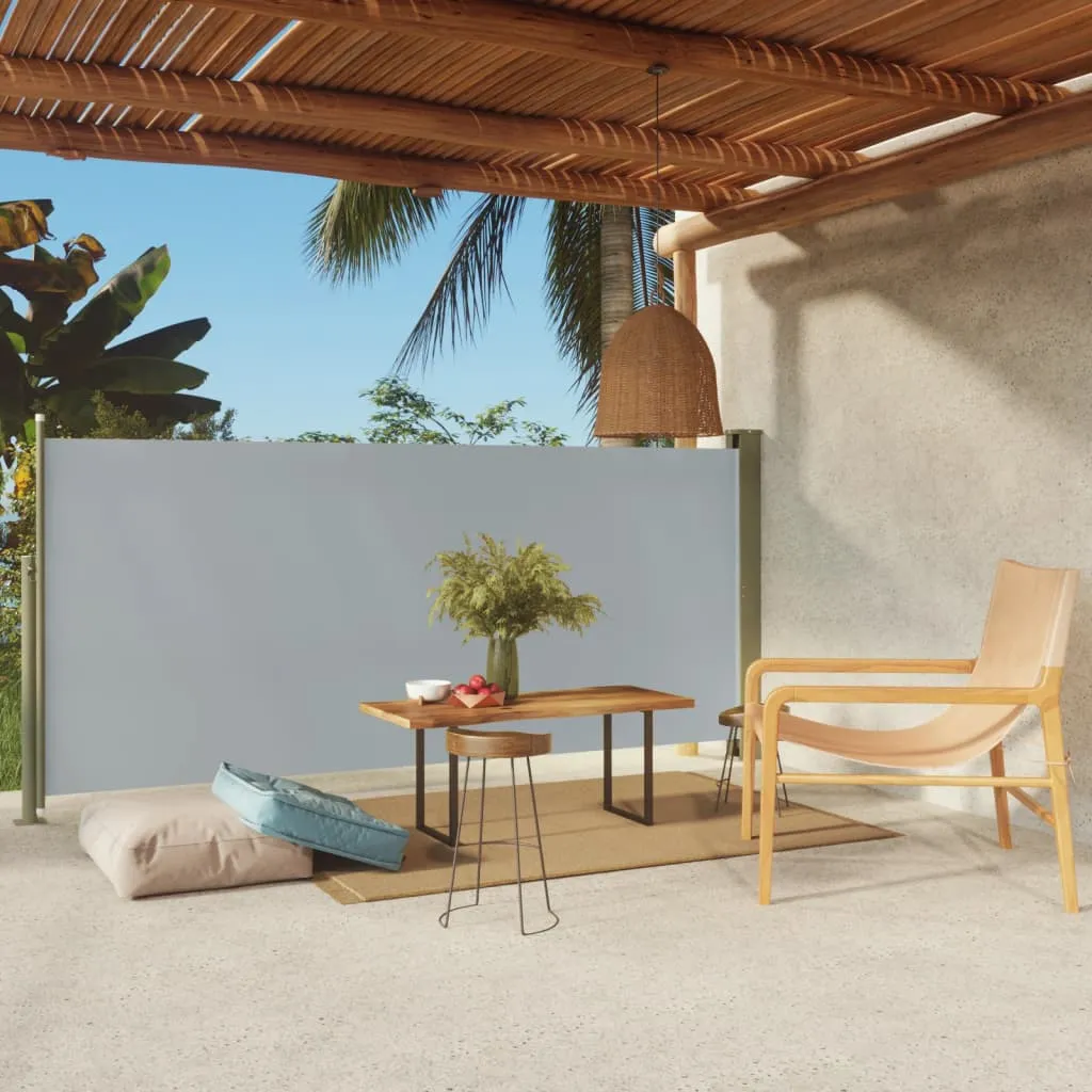 VidaXL Seitenmarkise Ausziehbar 140x300 Cm Grau 1 VidaXL Seitenmarkise Ausziehbar 140x300 Cm Grau