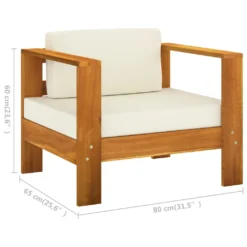 VidaXL 7-tlg. Garten-Lounge-Set Mit Creme Auflagen Massivholz Akazie -Kaufland c4a98ac454de1e2a60ac98b45f7f2577