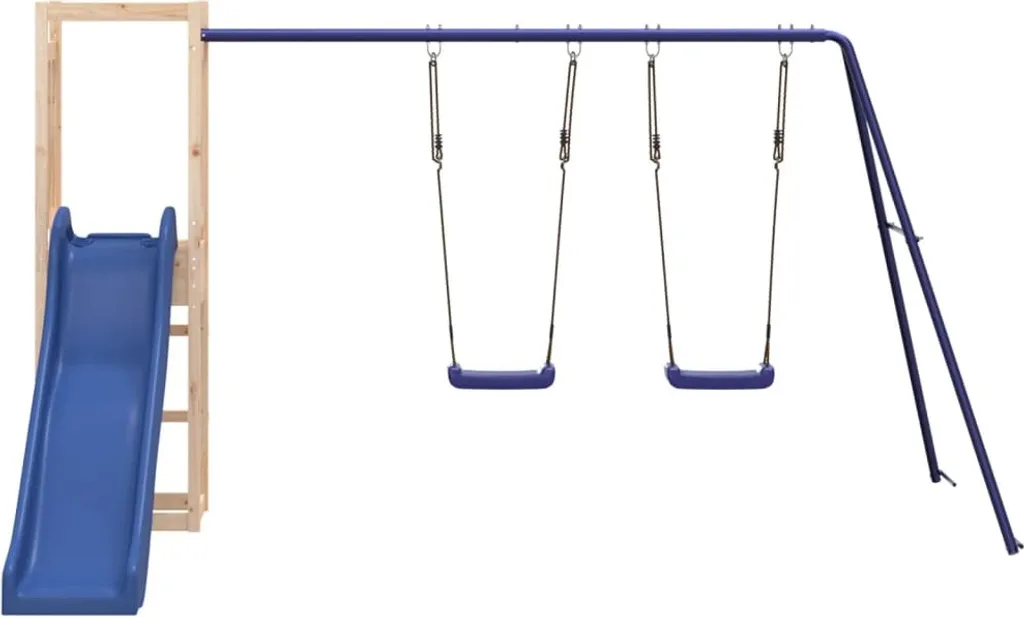 VidaXL Spielturm Mit Rutsche Und Schaukeln Massivholz Kiefer 4 VidaXL Spielturm Mit Rutsche Und Schaukeln Massivholz Kiefer – Bild 4