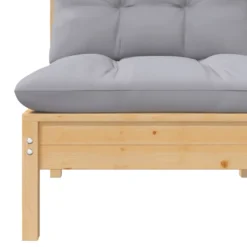 VidaXL 2-Sitzer-Gartensofa Mit Grauen Kissen Massivholz Kiefer -Kaufland c6a8f20877cce3046c39e5a40e4db22d