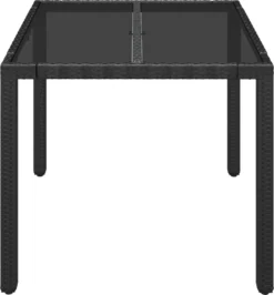 VIDAXL Gartentisch Mit Glasplatte Schwarz 90x90x75 Cm Poly Rattan -Kaufland cb493e06501c34003070d5ff98f5cf31