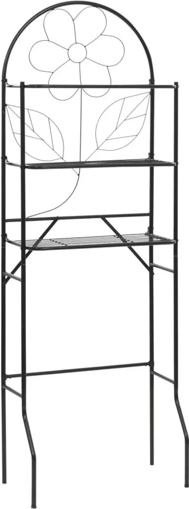 VidaXL Badezimmerregal Schwarz 60 X 33 X 174 Cm 1 VidaXL Badezimmerregal Schwarz 60 X 33 X 174 Cm